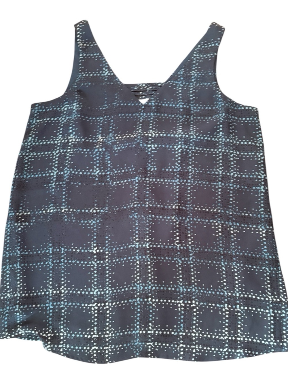 Maurices Black and Teal Printed V-Neck Tank
